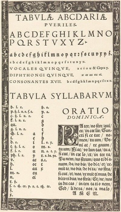 Alphabet for a Primer
