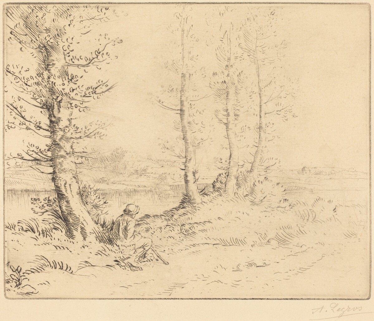 Along the River (Le long de la rive) by Alphonse Legros