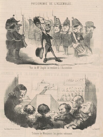 Vue de M. Dupin se rendant a l'assemblée