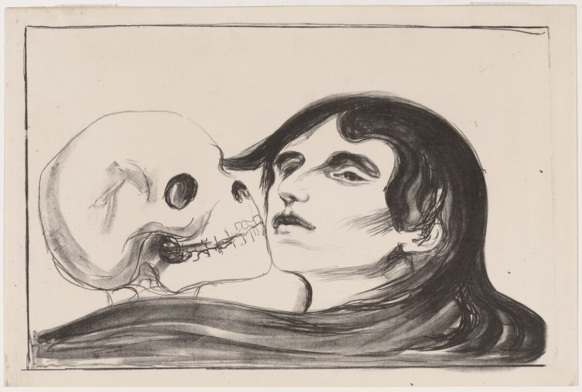 The Kiss of Death (Dødskyss) by Edvard Munch