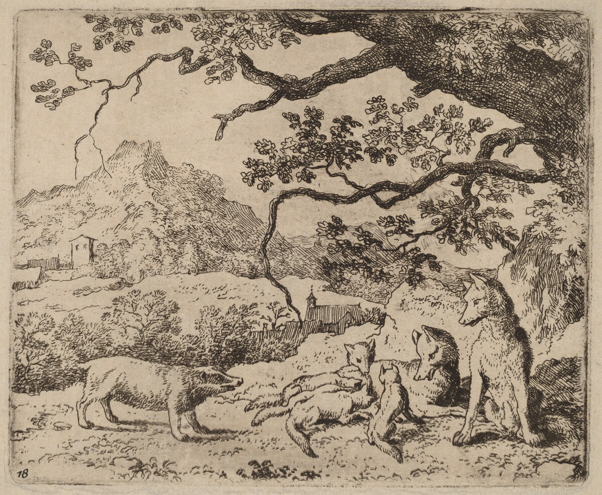 The Badger Sent as Messenger by Allart van Everdingen