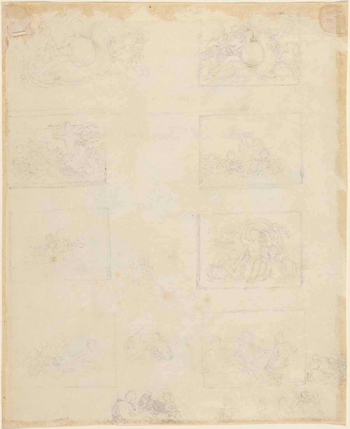 Sheet of Studies [recto and verso] by John Flaxman