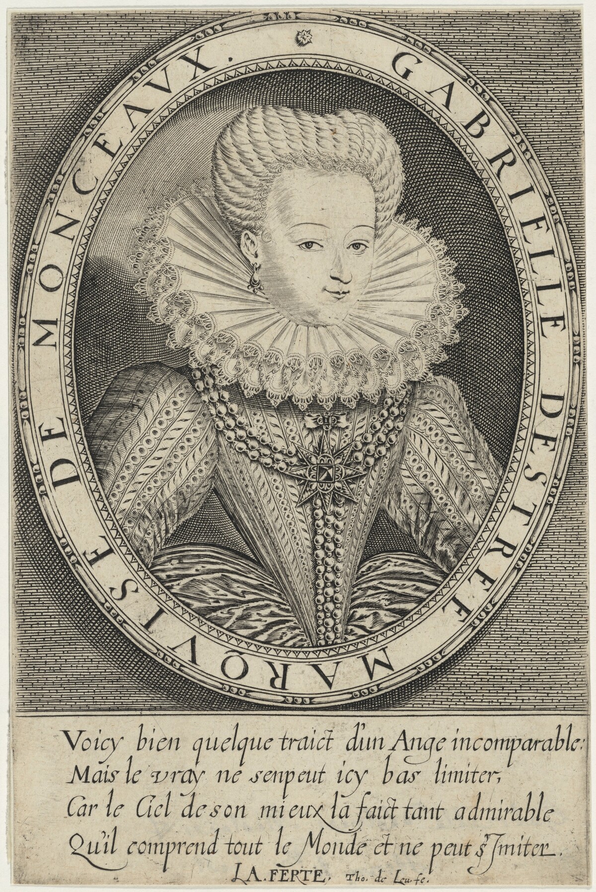 Gabrielle D'Estrees, Marquise de Monceaux by Thomas de Leu