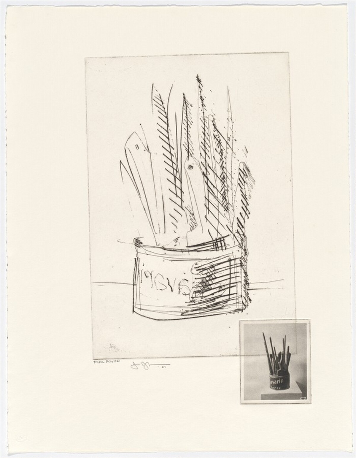 Savarin from 1st Etchings [trial proof] by Jasper Johns