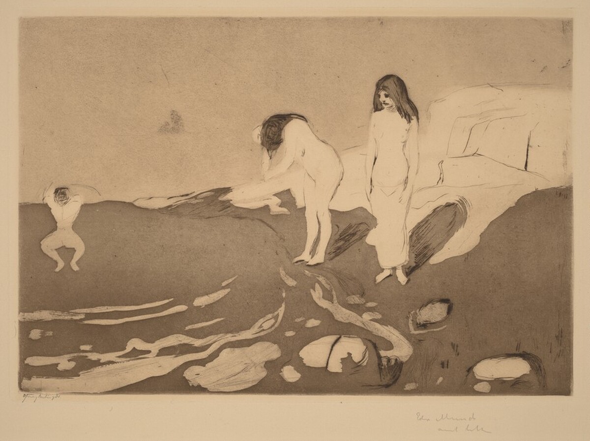 Girls Bathing (Badende Madchen) by Edvard Munch