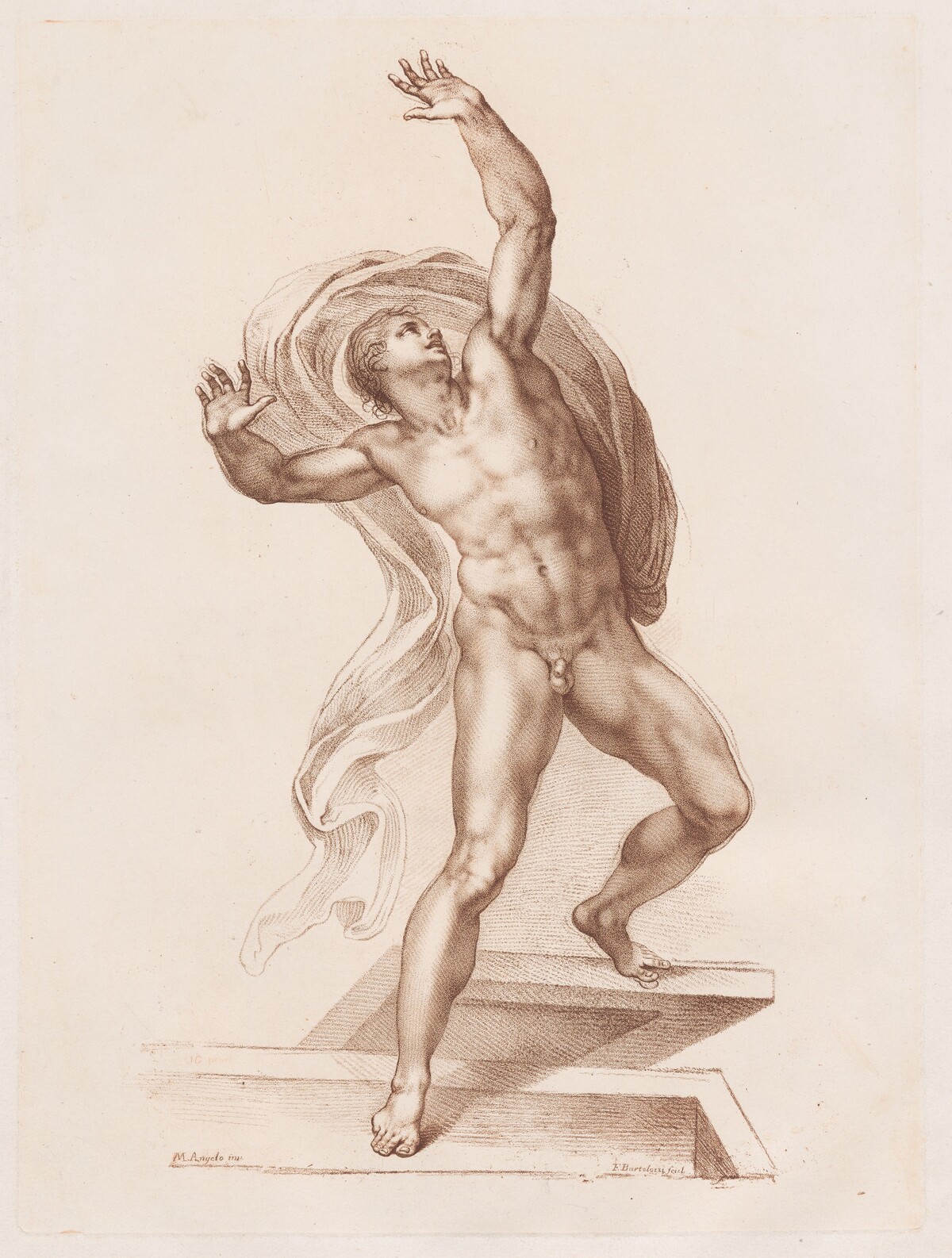 Resurrection of Christ by Francesco Bartolozzi, after Michelangelo