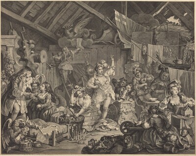 Strolling Actresses Dressing in a Barn