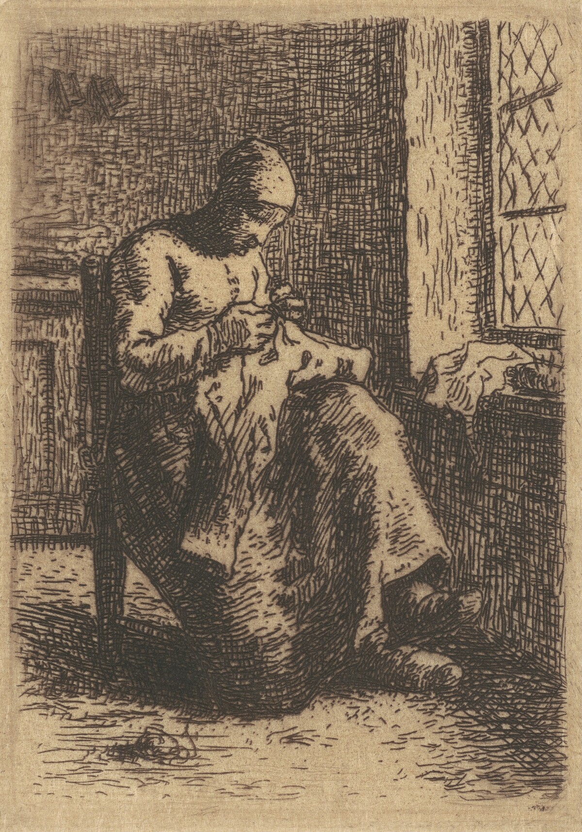 The Seamstress (La Couseuse) by Jean-François Millet