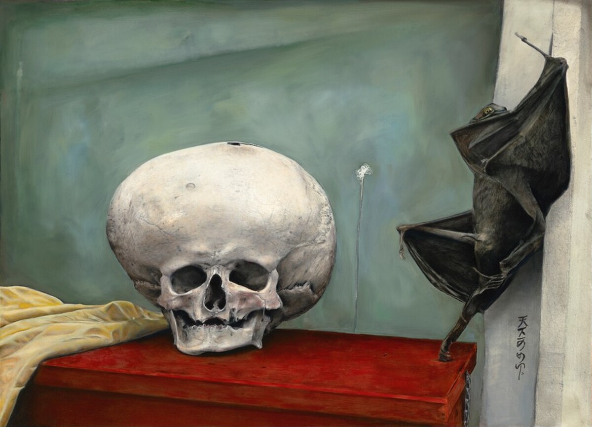 The Red Table: The Skull of Boldini, Marseilles by Joel-Peter Witkin