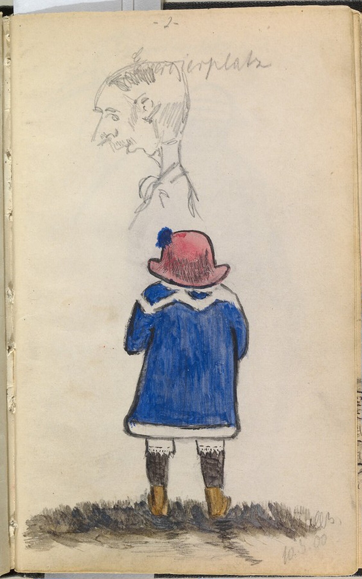 Young Girl Dressed in Blue seen from Behind by Max Beckmann