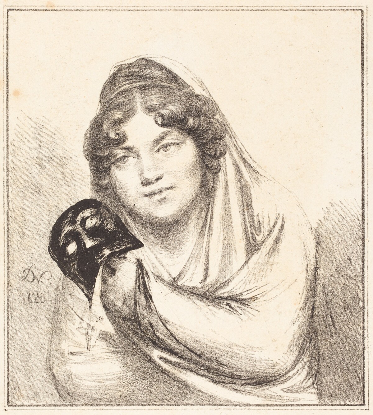 Girl with a Mask by Vivant Denon