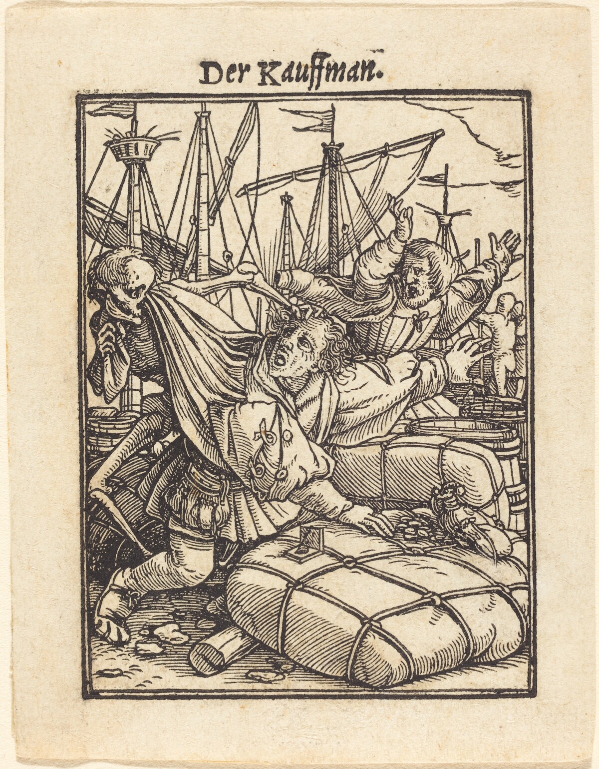 Der Kauffman (The Merchant) by Hans Lützelburger after Hans Holbein the Younger