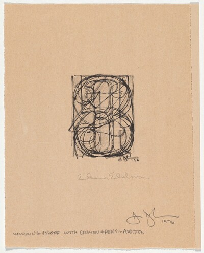 Bookplate for the Friends of the Sarah Lawrence College Library [working proof]