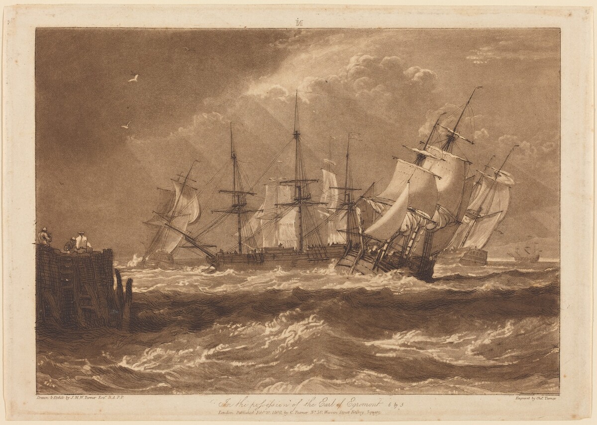 Ships in a Breeze by Joseph Mallord William Turner and Charles Turner