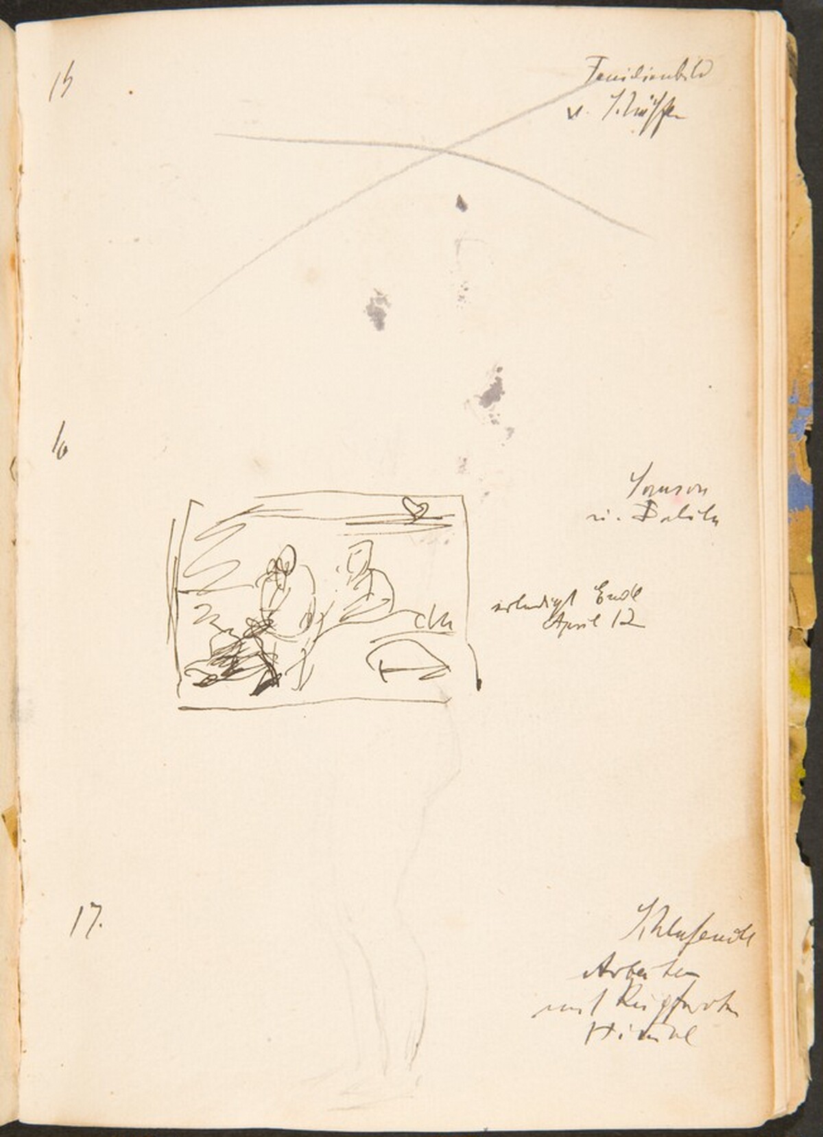 Zwei bezeichnete Skizzen, Notizen (Two Inscribed Sketches, Notations) [p. 48] by Max Beckmann