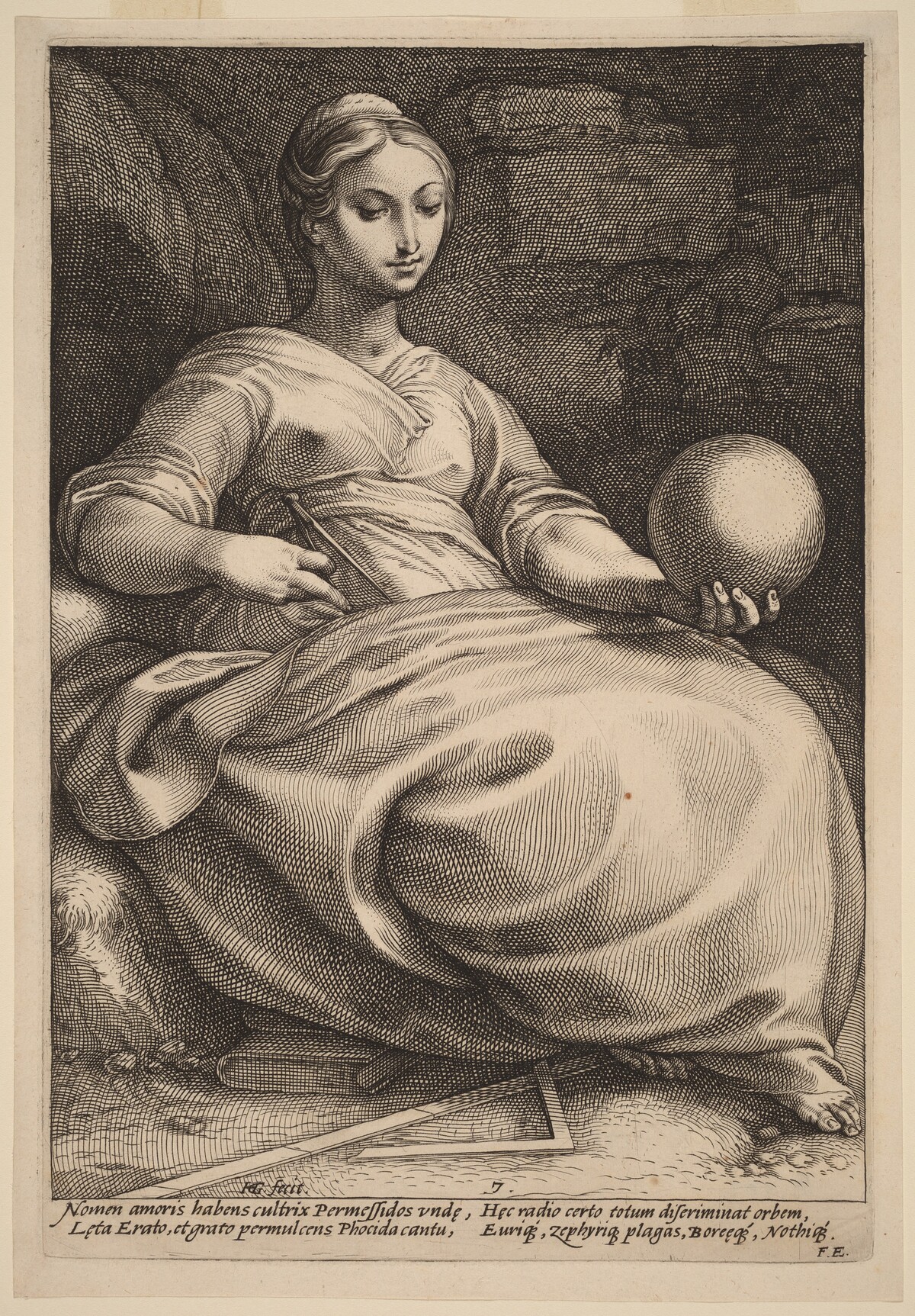 Erato by Hendrik Goltzius