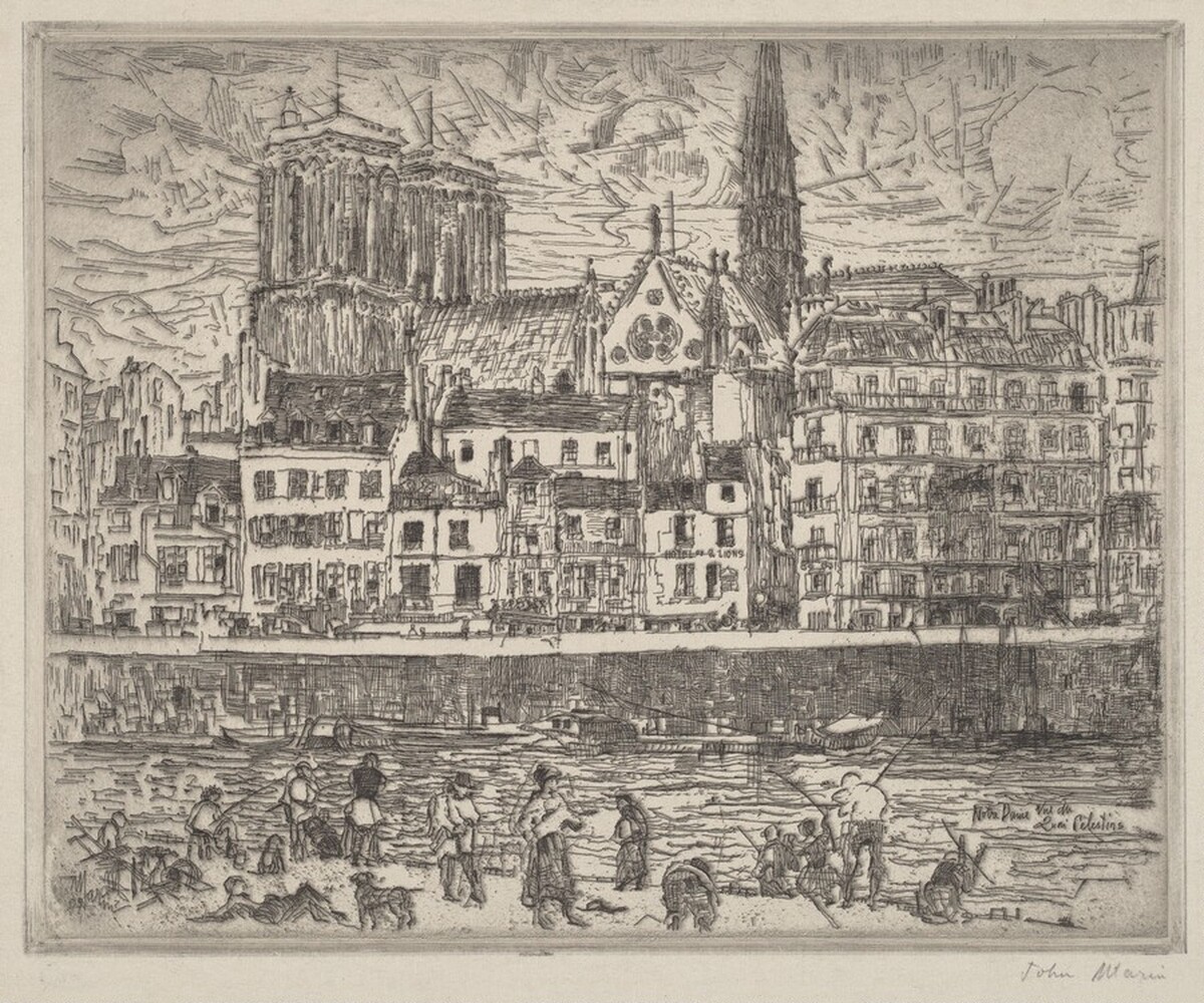 Notre Dame, Seen from the Quai Celestins, Paris by John Marin