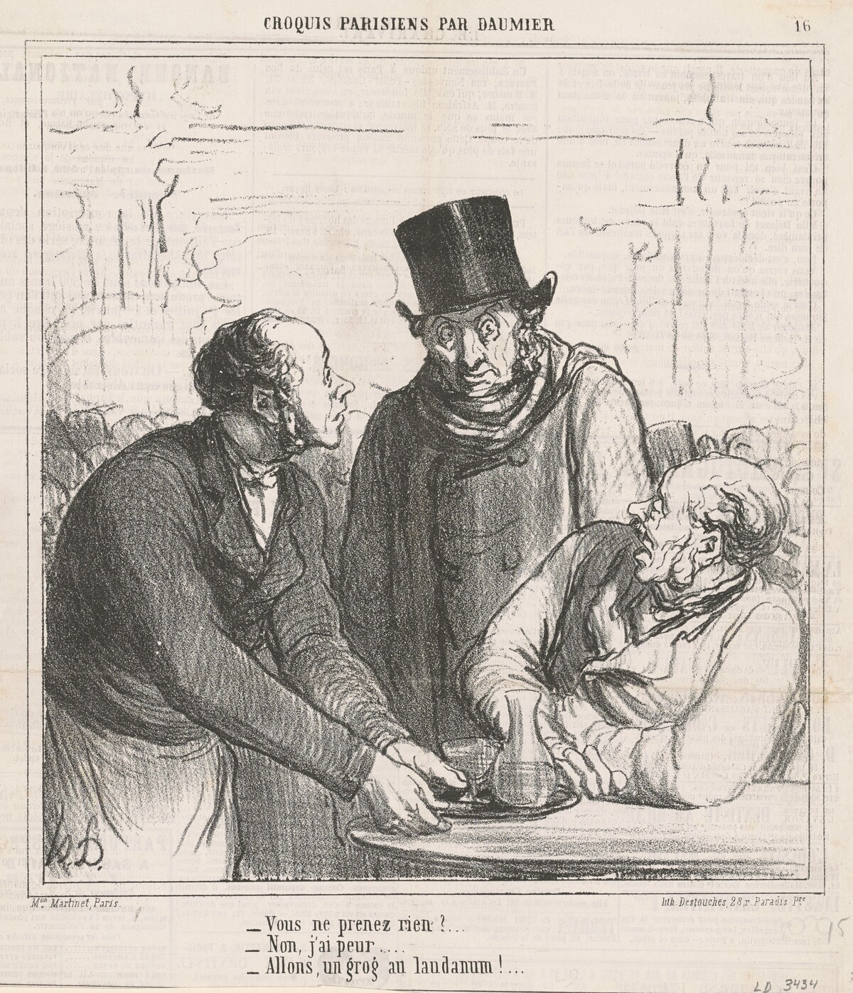 Vous ne prenez rien? by Honoré Daumier