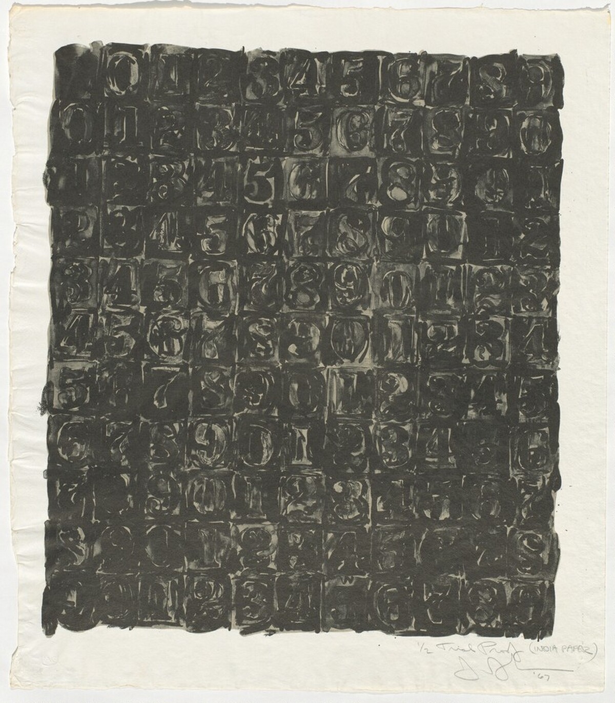 Numbers [trial proof] by Jasper Johns