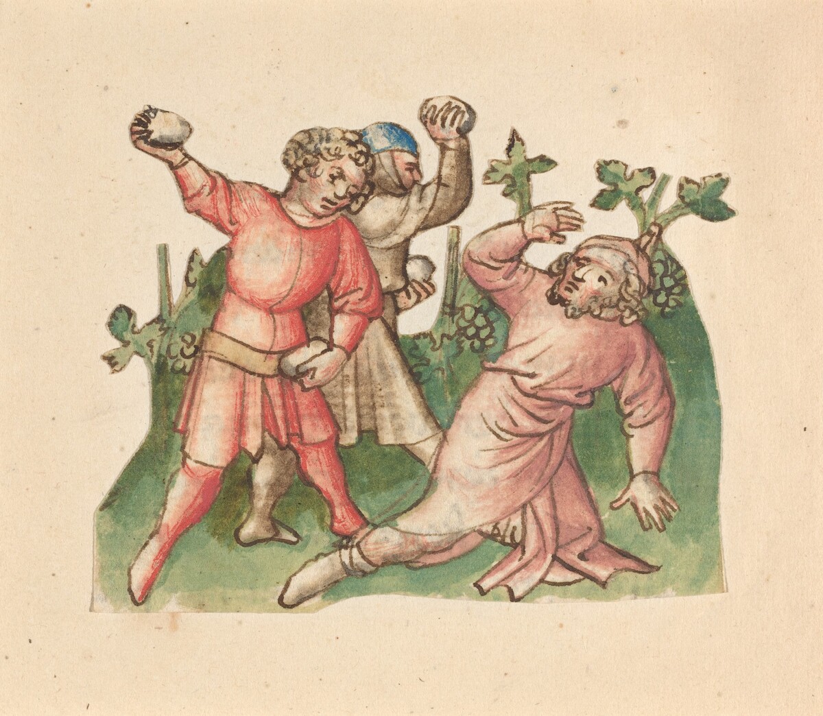 The Stoning of Naboth by Austrian 15th Century