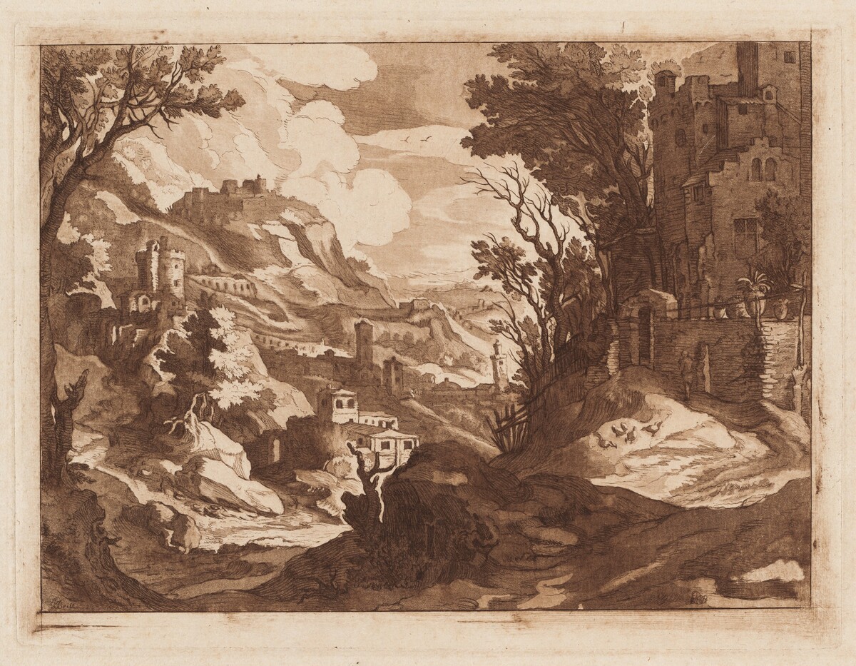 Alpine Landscape by François-Philippe Charpentier, after Paul Bril