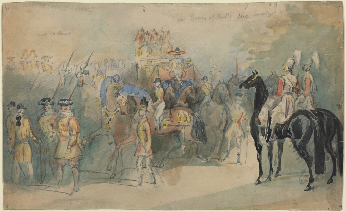 The Duchess of Kent's State Carriage by Constantin Guys