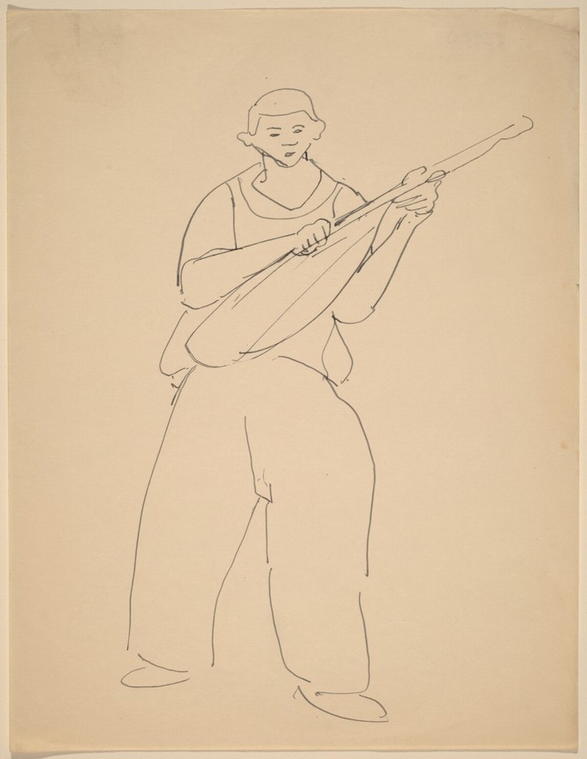 Boy Standing with Lute by Mark Rothko