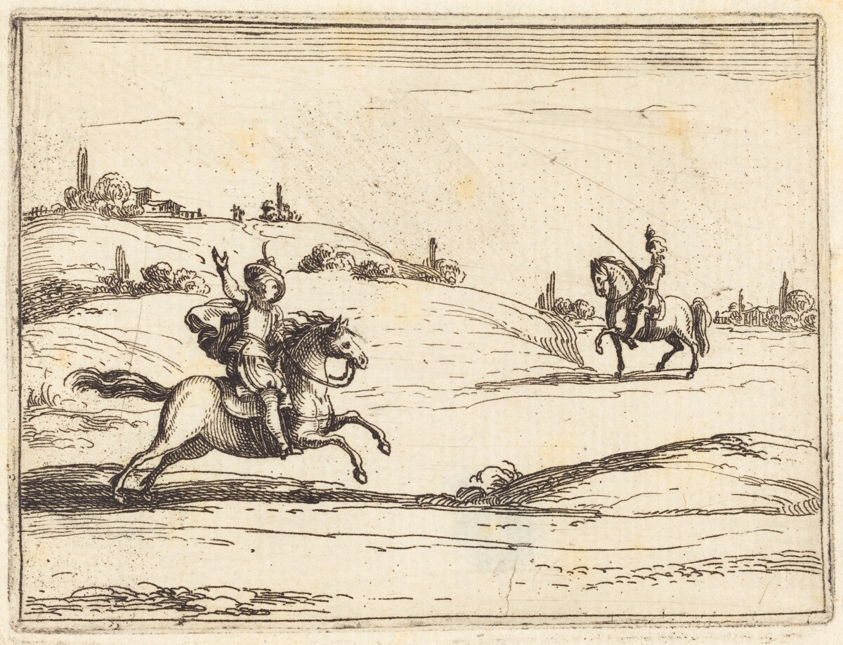 Two Knights by Jacques Callot
