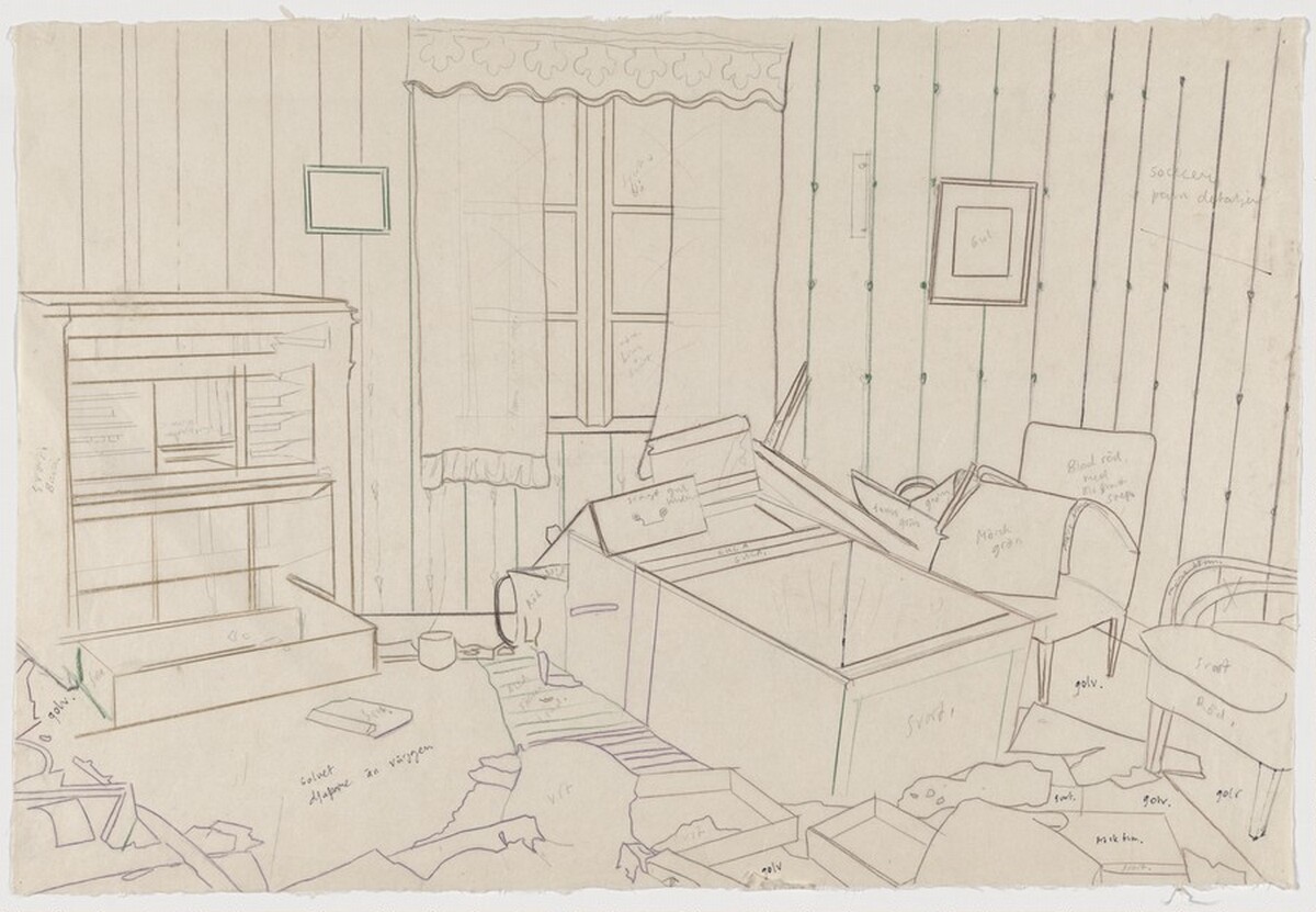 Abandoned [preparatory drawing] by Mamma Andersson
