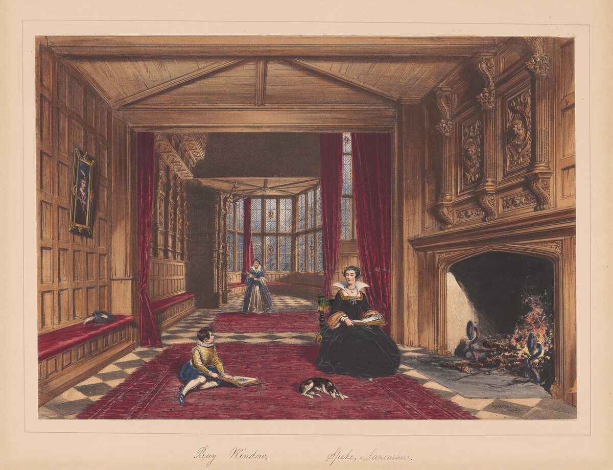 Bay window on the Hall, Speke, Lancashire by Joseph Nash