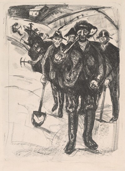 Workers in the Snow