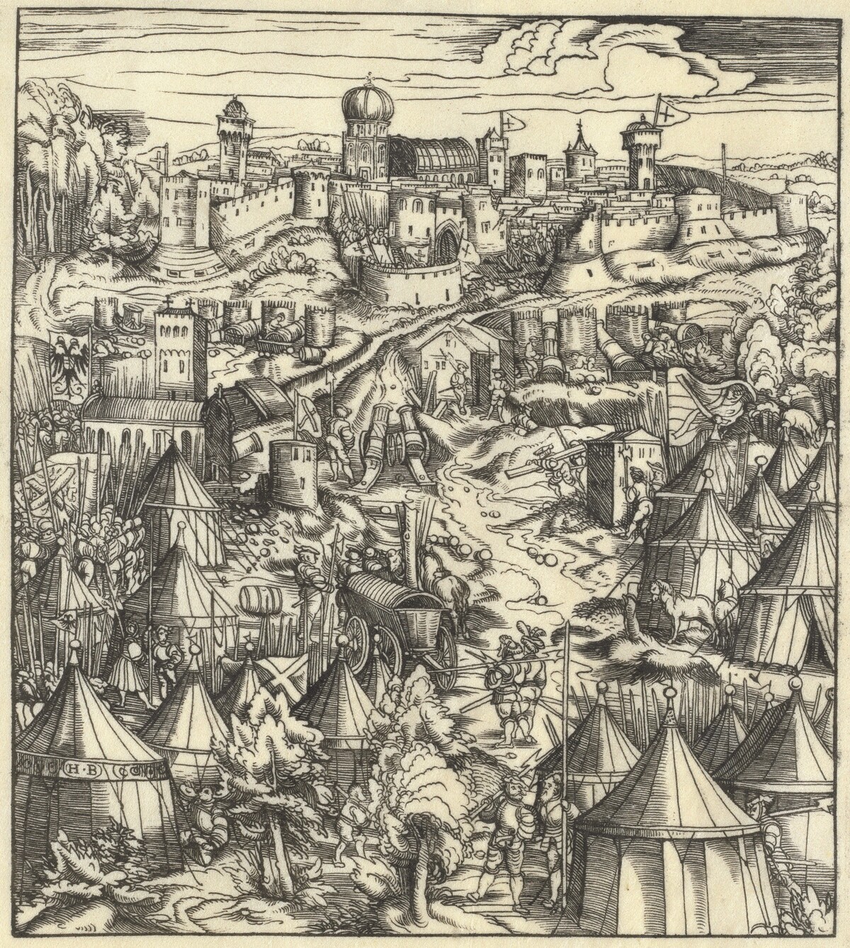 The Battle of Padua by Hans Burgkmair I