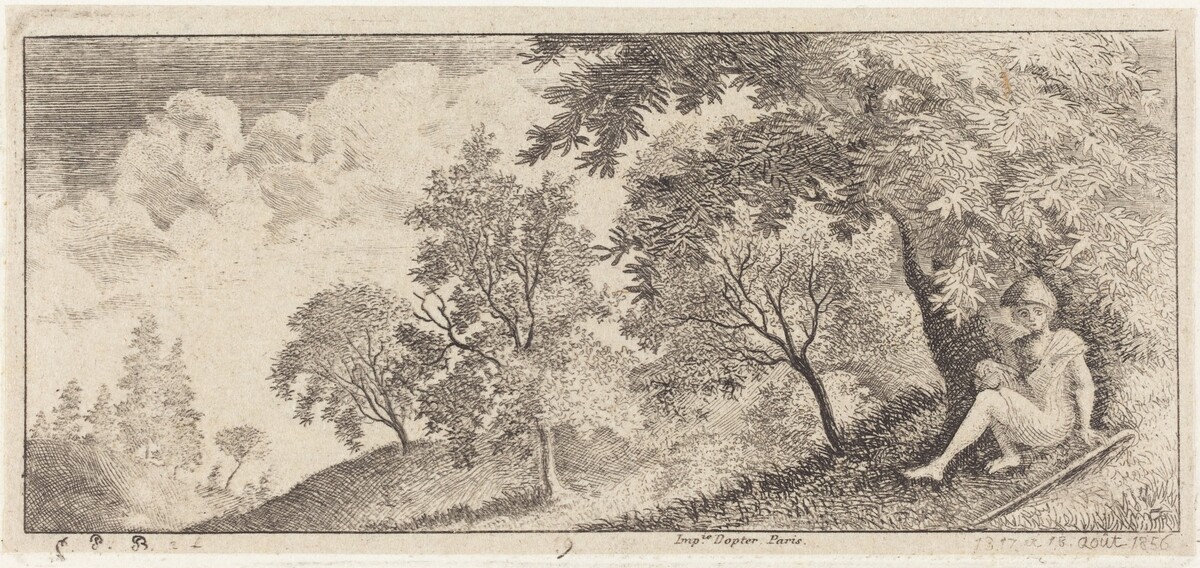 The Small Shepherd Seated by Emmanuel Phélippes-Beaulieu