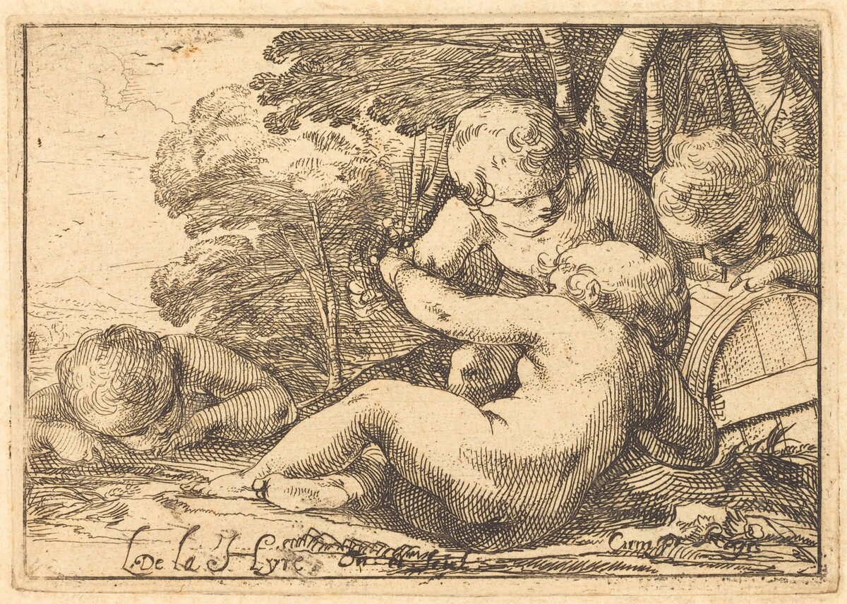 Four Bacchic Children by Laurent de La Hyre