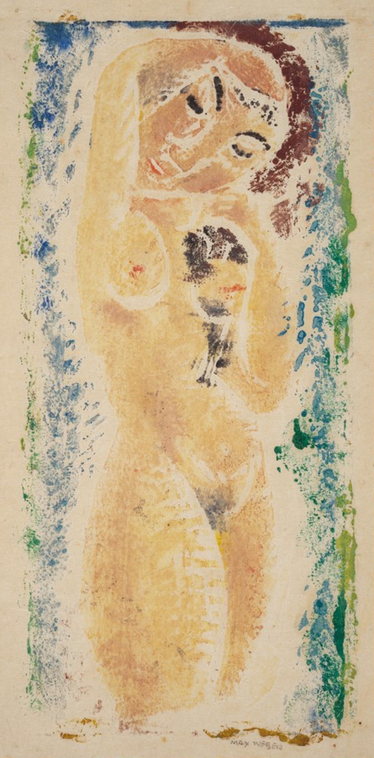 Nude Woman with Arm Upraised by Max Weber