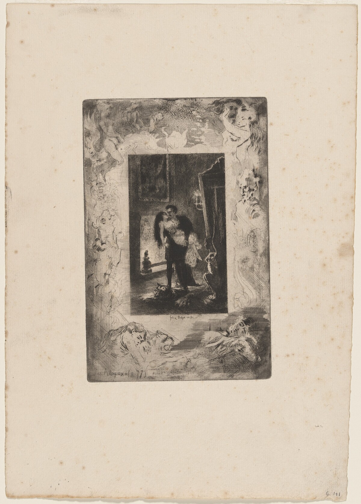 Les Adieux by Félix-Hilaire Buhot