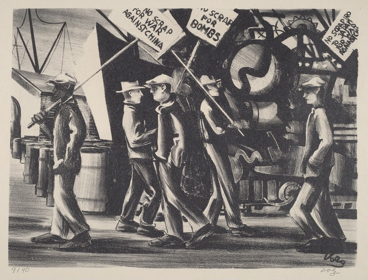 Untitled (Picket Line) by Herman Volz