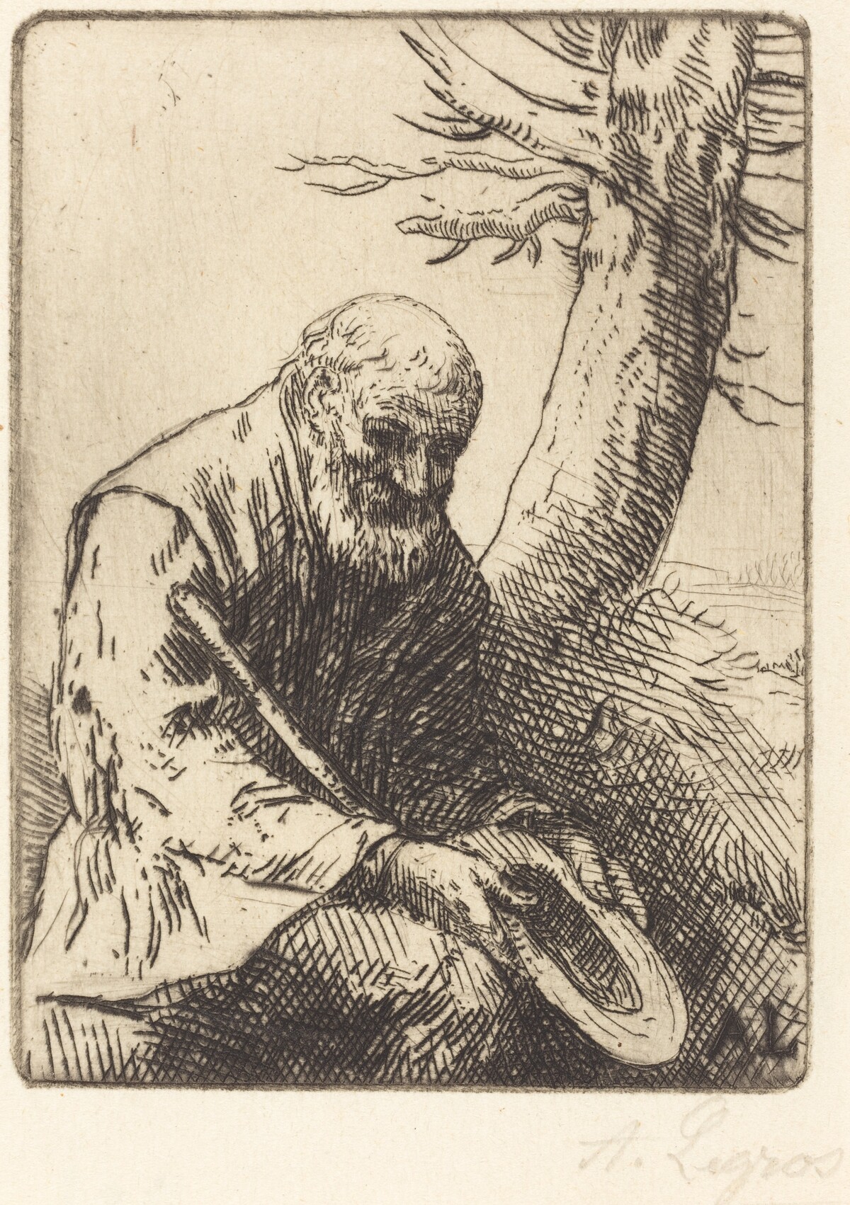 Beggar with Hat in Hand (Mendiant avec son chapeau a la main) by Alphonse Legros