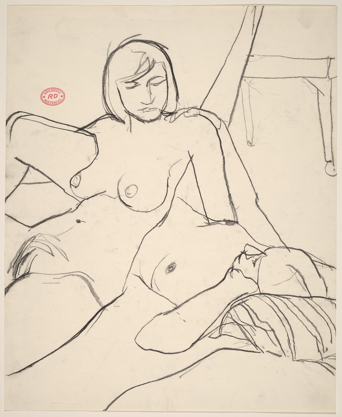 Untitled [two female nudes reclining together] by Richard Diebenkorn