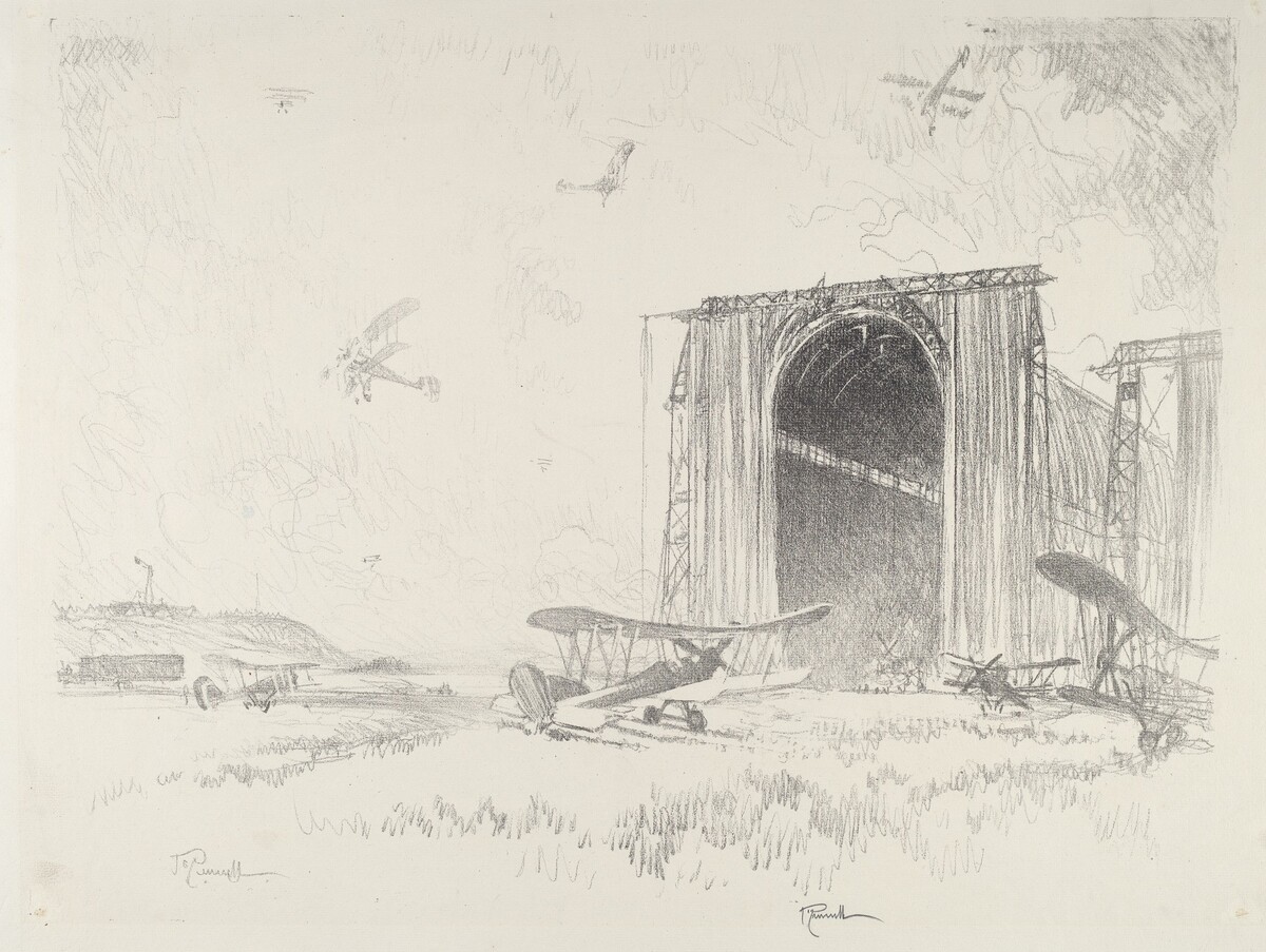 The Balloon-Shed by Joseph Pennell
