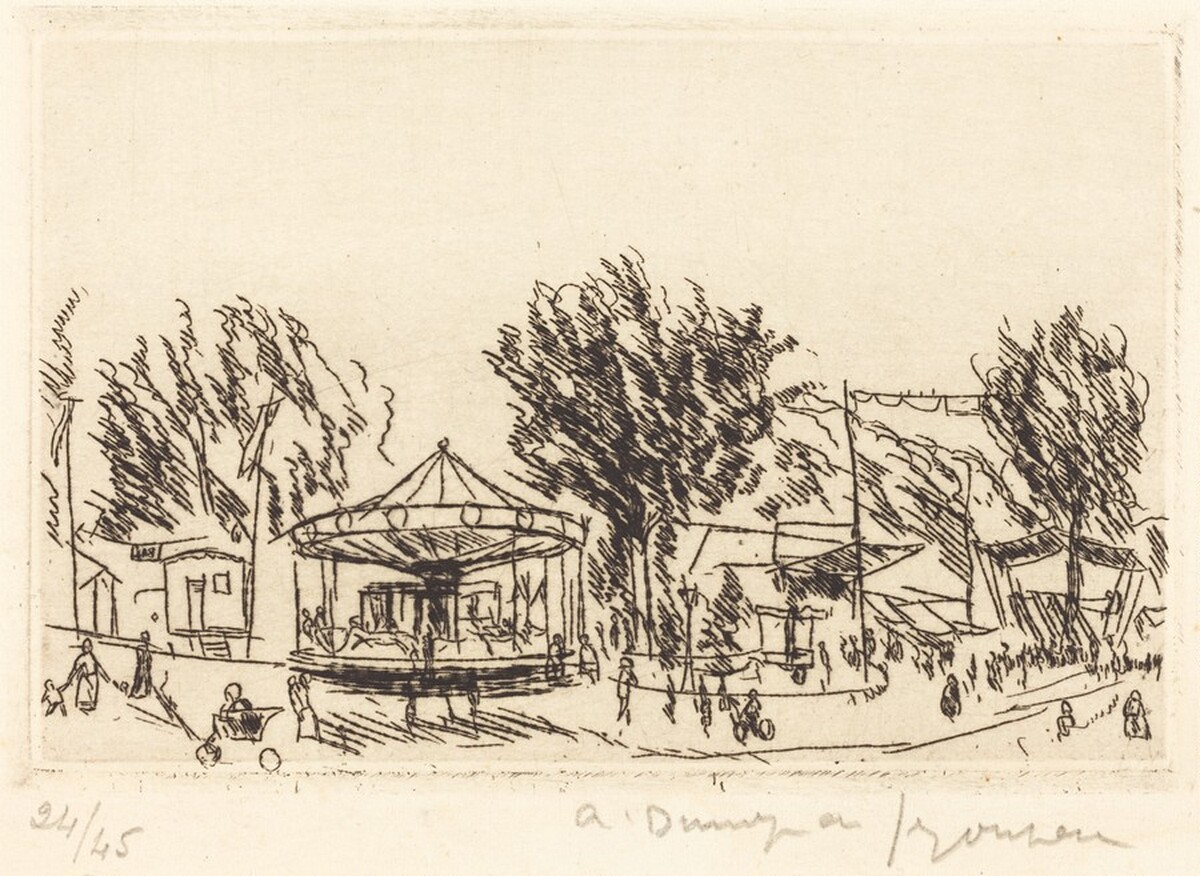 Fair at Chaville (La Foire a Chaville) by André Dunoyer de Segonzac