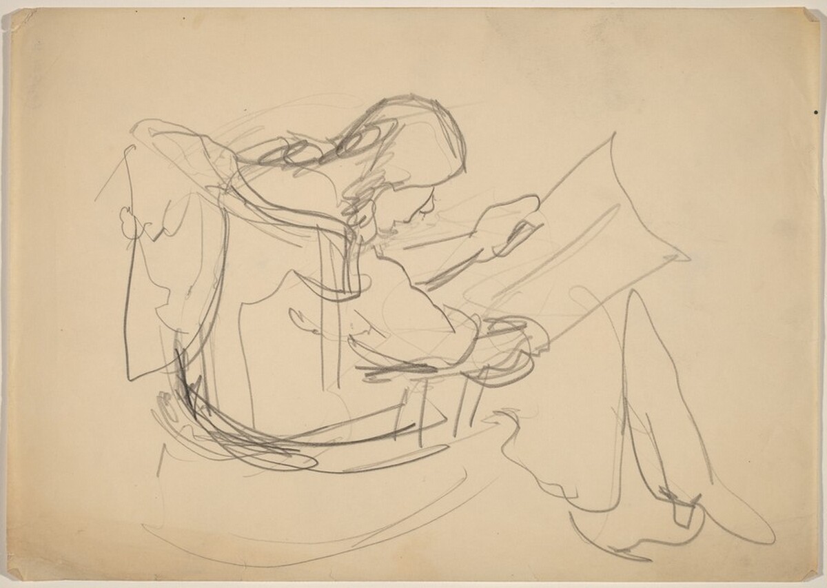 Seated Figure Reading by Mark Rothko
