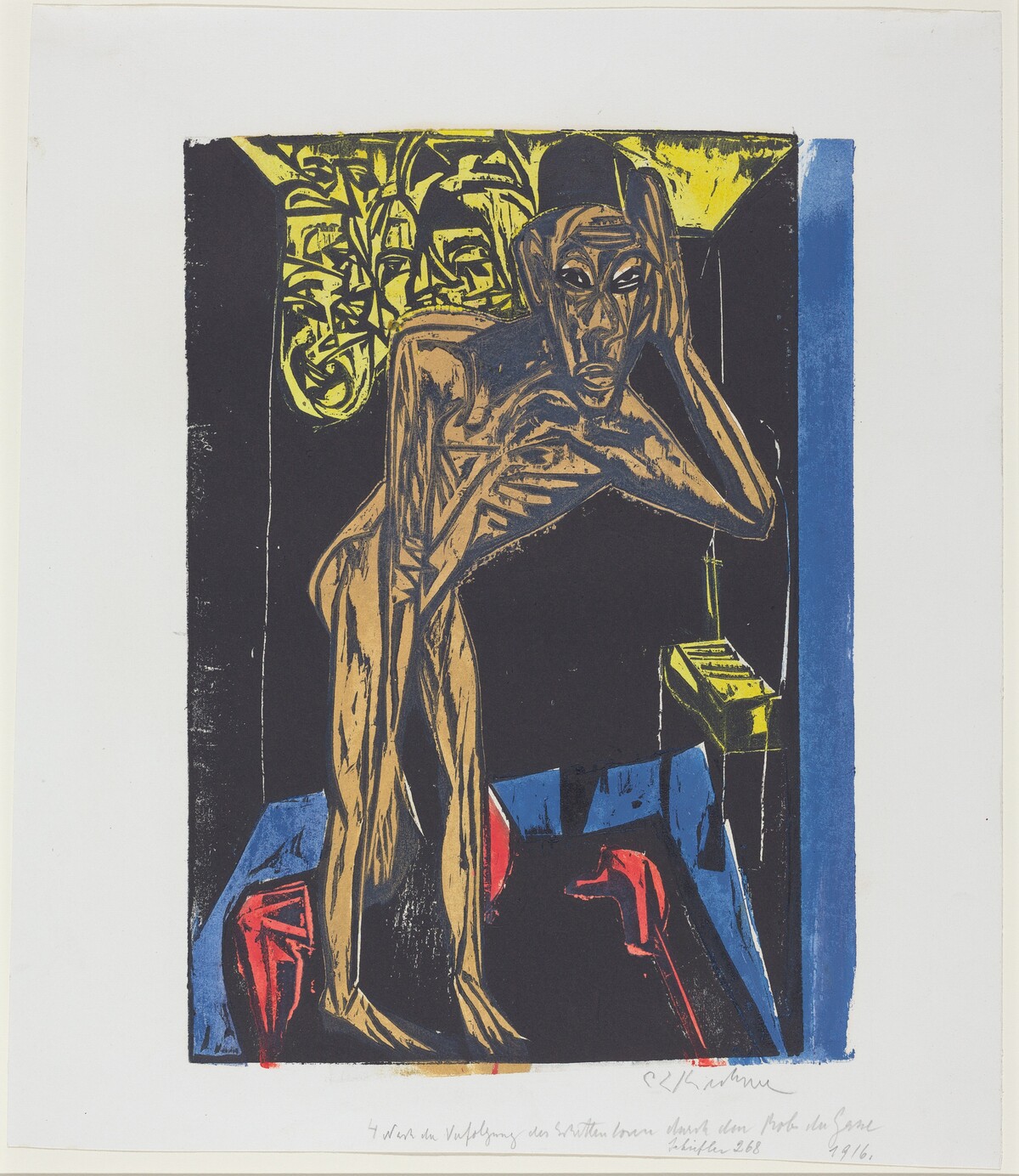 Peter Schlemihls wundersame Geschichte: Schlemihl in der Einsamkeit des Zimmers (Peter Schlemihl's Wondrous Story: Schlemihl in the Solitude of His Room) by Ernst Ludwig Kirchner