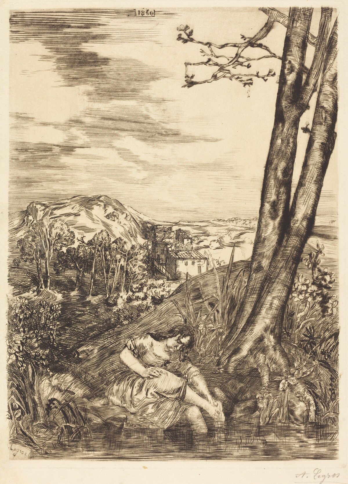 Peasant Washing Her Feet (Paysanne se lavant les pieds) by Alphonse Legros