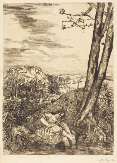 Peasant Washing Her Feet (Paysanne se lavant les pieds)