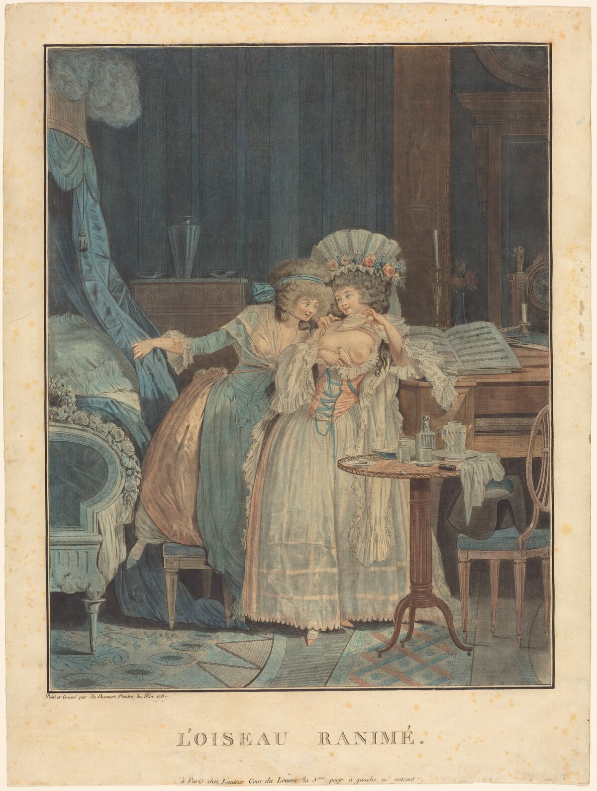 L'Oiseau ranime by Philibert-Louis Debucourt