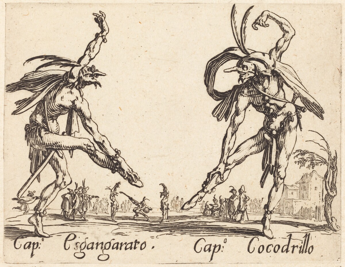Cap. Esgangarato and Cap. Cocodrillo by Jacques Callot