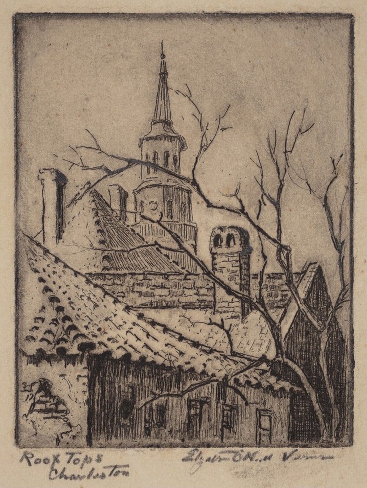 Roof Tops Charleston by Elizabeth O'Neill Verner