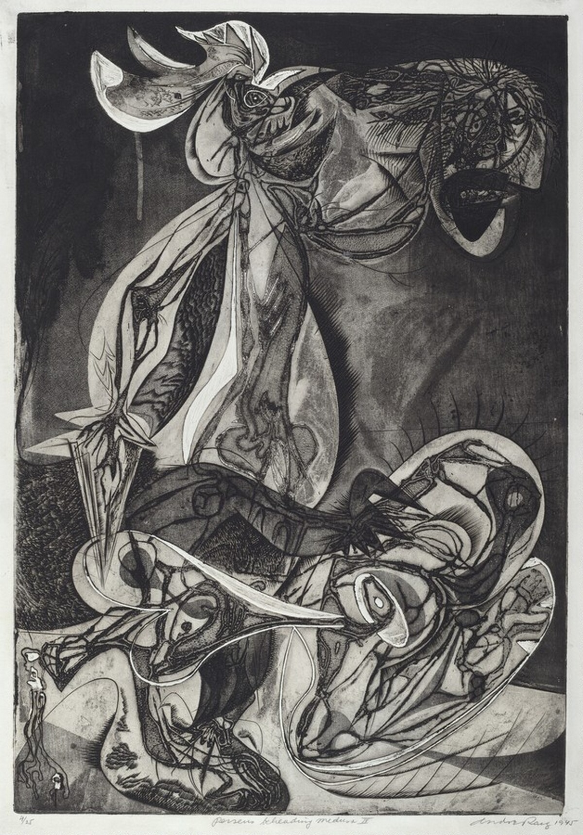 Perseus Beheading Medusa, IV by André Racz