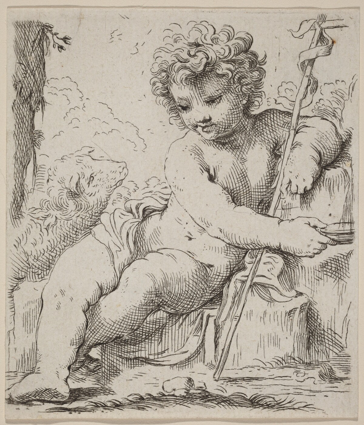 The Infant Saint John by Simone Cantarini